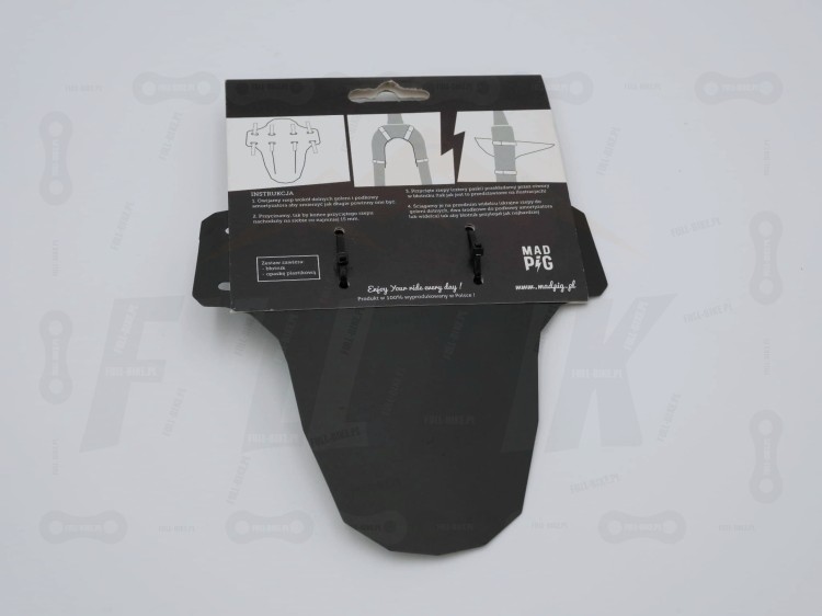 Błotnik MAD PIG Timmy od tyłu z etykietą. Widok od góry