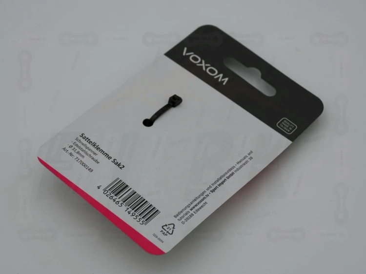 Obejma Sztycy Voxom SAK2 w rozmiarze 31,8mm w opakowaniu od tyłu