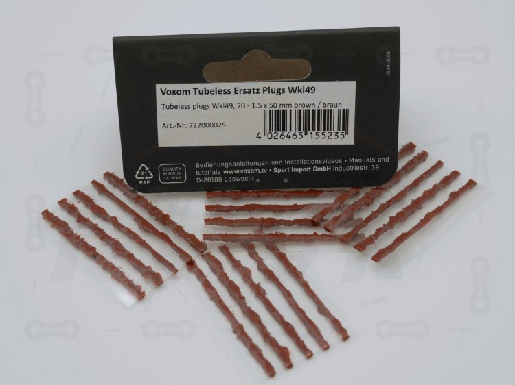 Kabanosy Uszczelniające Tubeless 20 sztuk Voxom WKL49 zdjęcie z etykietą produktu