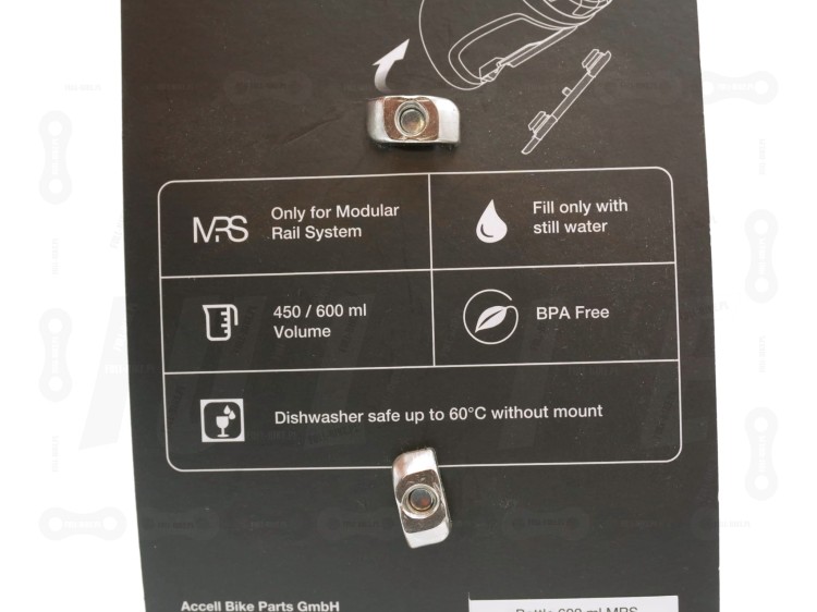 Bidon Magnetyczny XLC Twist Bottle o pojemności 600Ml zbliżenie na mocowanie fid lock