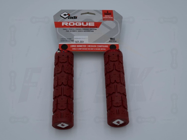 Gripy Odi Rogue V2.1 w kolorze czerwonym widok z boku