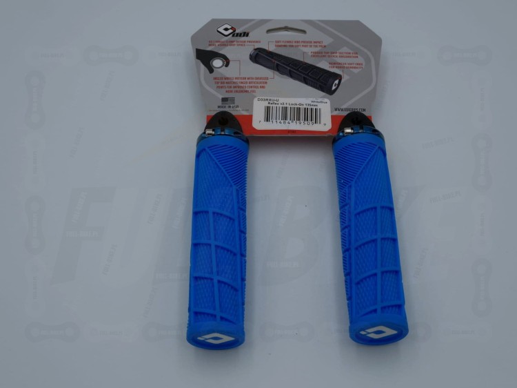 Gripy odi reflex V2.1 w kolorze niebieskim, widok od tyłu