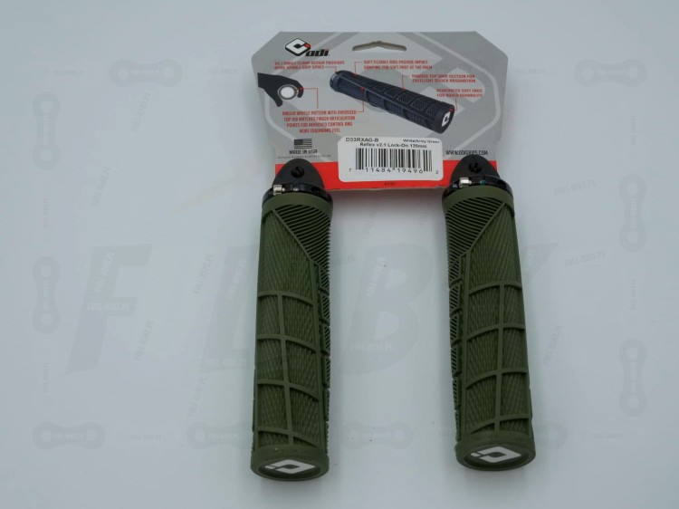 Gripy odi reflex V2.1 w kolorze zielonym, widok od tyłu