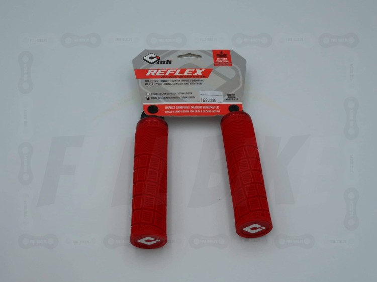 Gripy Odi Reflex V2.1 XL w kolorze czerwonym widok od przodu