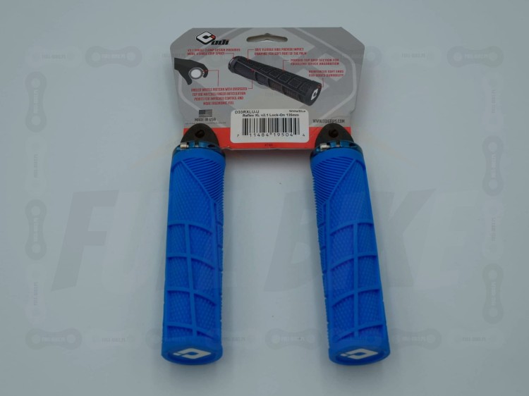 Gripy Odi Reflex V2.1 XL w kolorze niebieskim widok od tyłu