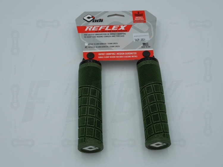 Gripy Odi Reflex V2.1 XL w kolorze zielonym widok od przodu