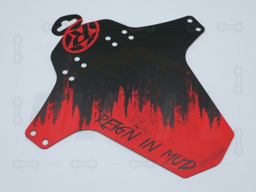 Błotnik Reverse wersja Reign in Mud w kolorze czarno - czerwonym widok z góry