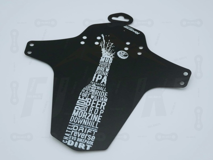 Błotnik Reverse wersja Bottle w kolorze czarno - białym widok z góry