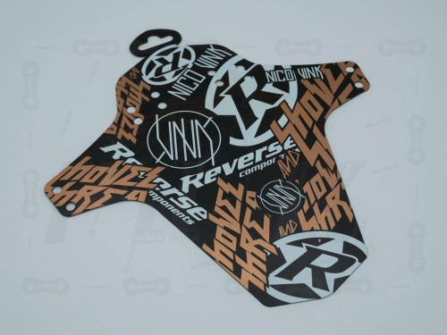 Błotniki Reverse Nico Vink Stickerbomb black-copper widok z góry