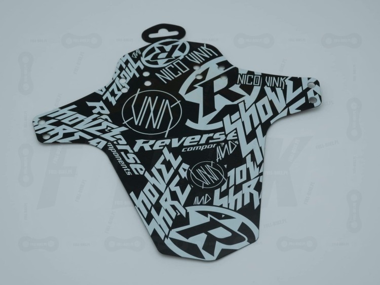 Błotniki Reverse Nico Vink Stickerbomb black-white widok z góry