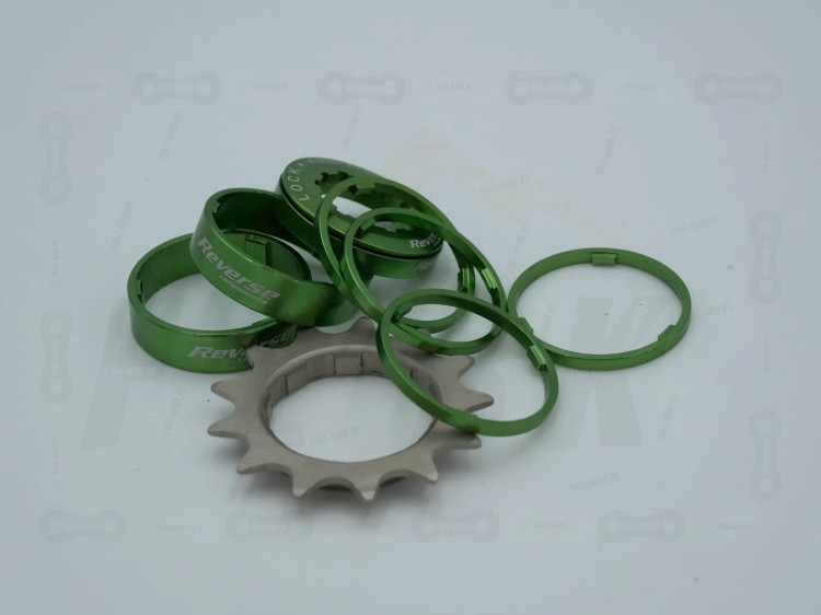 Redukcje Single Speed Reverse HG Kit w kolorze zielonym, widok z góry