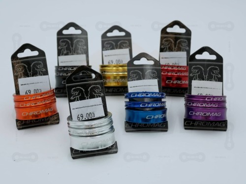 Podkładki Sterów Chromag w kolorach srebrnym, czarnym, fioletowym, niebieskim, pomarańczowym, złotym, czerwonym