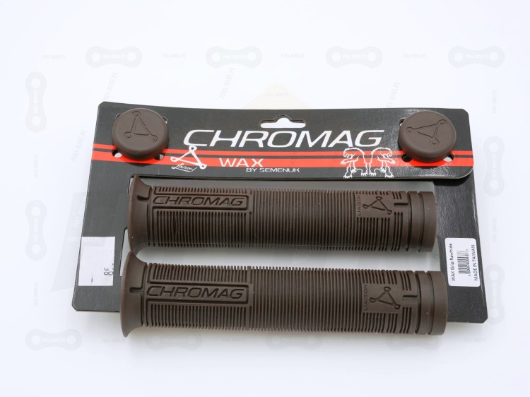 Gripy Chromag Wax. Kolor brązowy. z etykietą