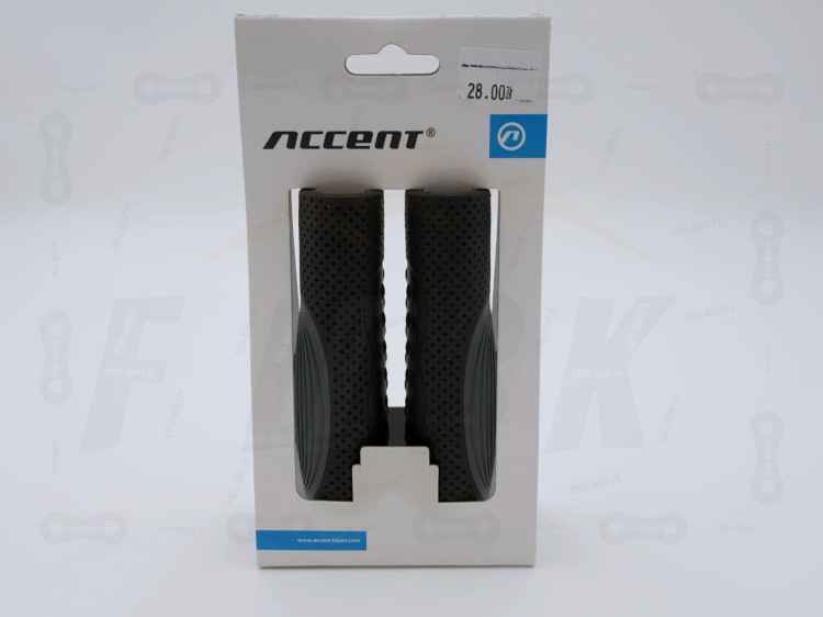 Gripy Accent Galaxy 2D kolor czarny z szarymi dodatkami zbliżenie na opakowanie