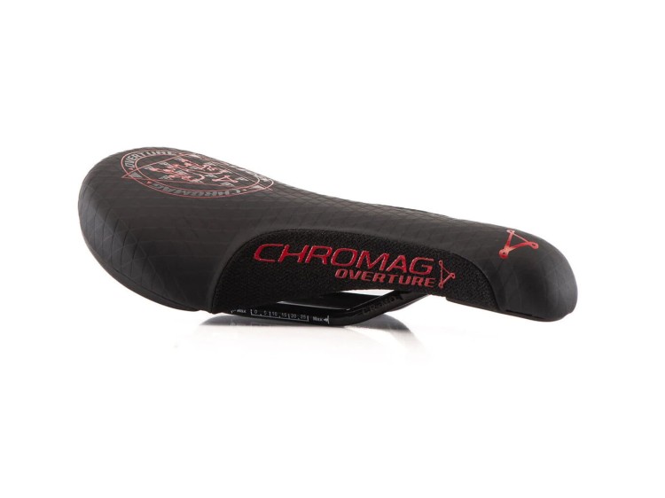 Siodło Chromag Overture,kolor czerwony widok od boku
