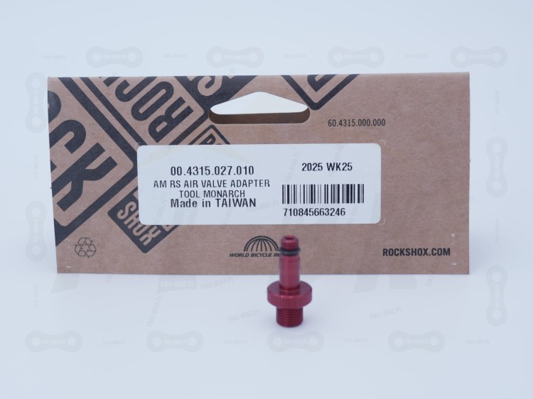 Adapter Do Pompowania IFP Rock Shox na tle opakowania