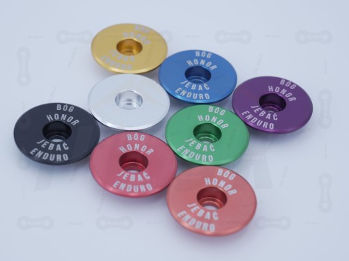 Customowe kapsle sterów z napisem Bóg Honor Enduro w kolorze złotym, niebieskim, fioletowym, srebrnym, zielonym, czarnym, pomarańczowym, czerownym