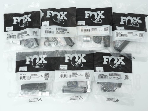 Zestawy do serwisu tłumika Fox Fit4, różne rodzaje