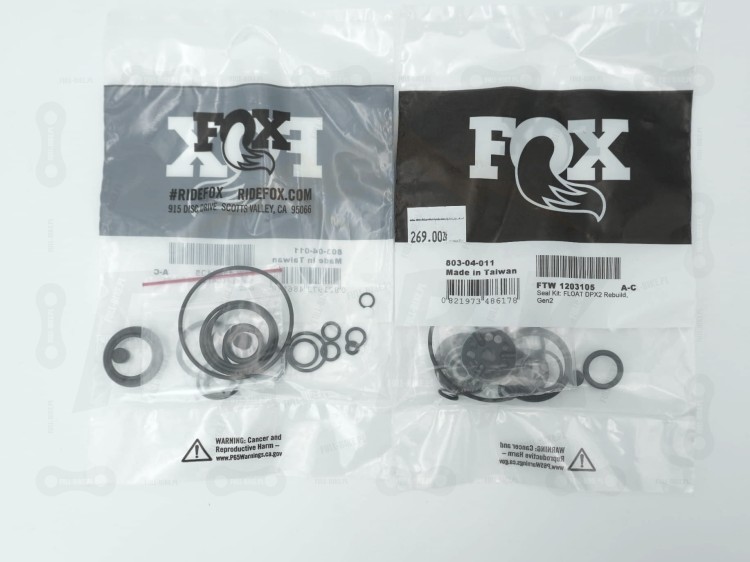 Uszczelki tłumika do dampera powietrznego FOX DPX2