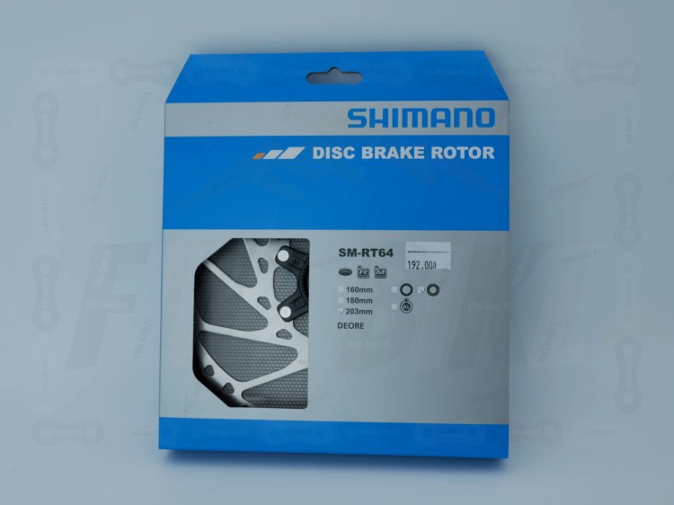 Tarcza hamulcowa Shimano SM-RT64 203mm pod mocowanie centerlock w opakowaniu