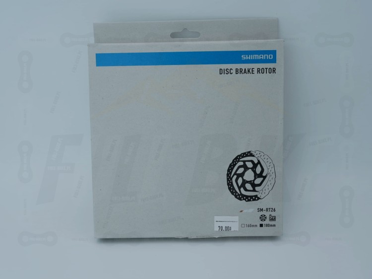 Tarcza hamulcowa Shimano SM-RT26 180mm z mocowaniem pod 6 śrub w opakowaniu