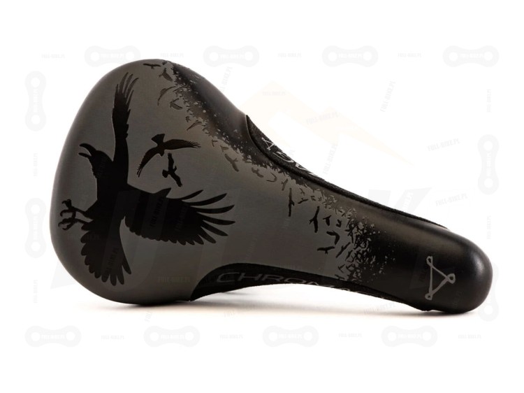 Siodło Chromag Overture w wersji Limitowanej LTD. Wersja Ravens (kruki). Widok od góry