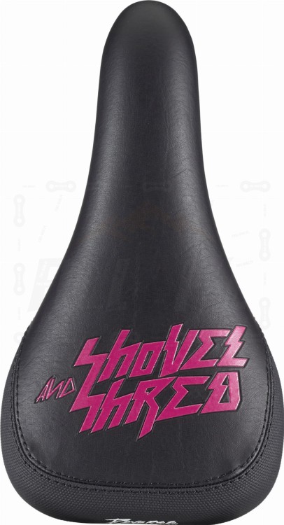 Siodełko Reverse Nico Vink Showel Shred w kolorze czarnym oraz różowym. Widok z góry