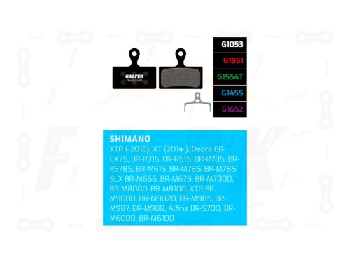 Klocki hamulcowe Galfer SHIMANO XTR, XT, SLX