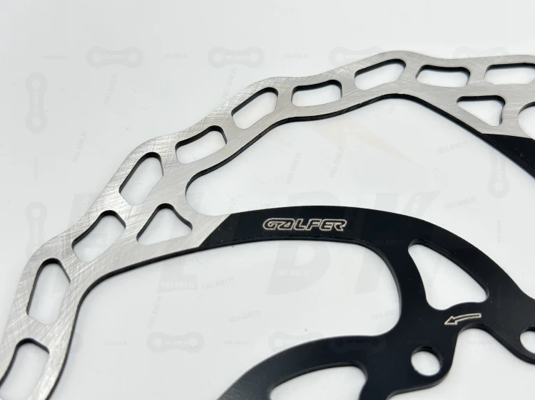 tarcza hamulcowa galfer 1.8mm pod 6 śrub. Rozmiar 160mm zbliżenie na napisy producenta