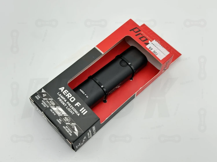 Lampa Przód Prox AERO F III 400lm 2000mAh w opakowaniu
