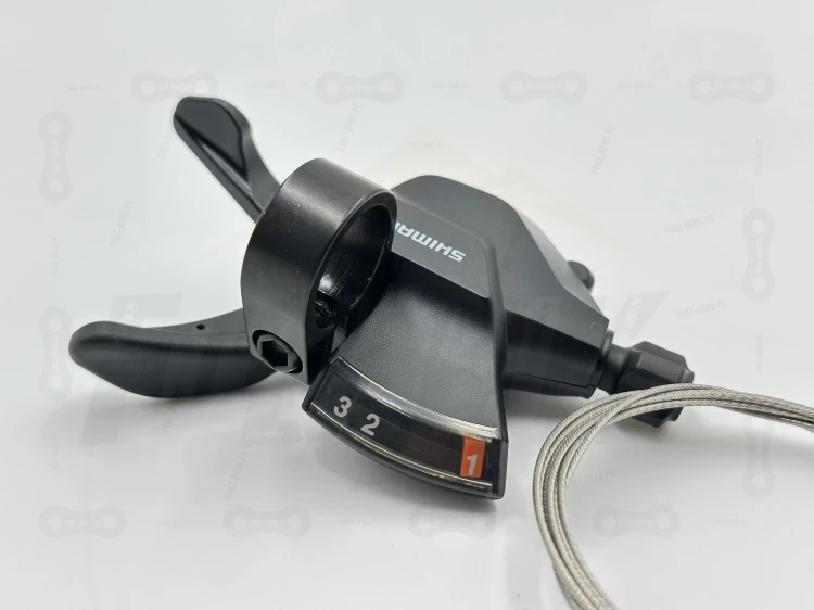 Manetka Shimano SL-M315 3S główne zdjęcie produktu Shimano obrazujące część przednią na którym widać numeracje biegów