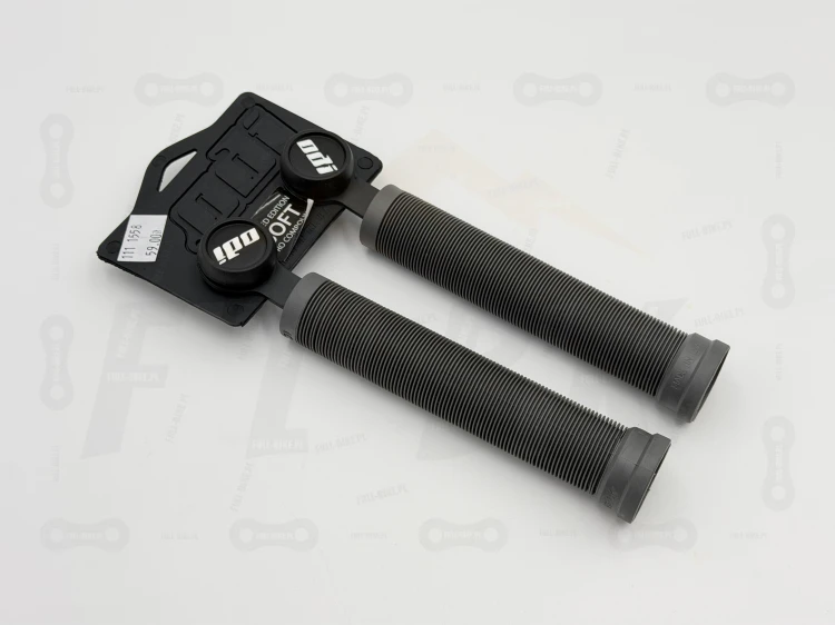 Gripy ODI Soft Longneck SLX w kolorze szarym z etykietą