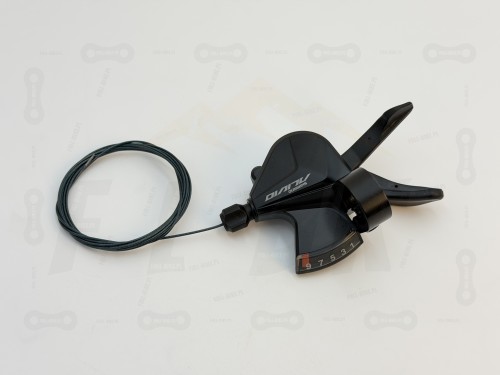 Manetka Shimano SL-M3100 9S (OEM) główne zdjęcie manetki obraz na wyświetlacz z numerkami zmiany biegów oraz modelu Alivio