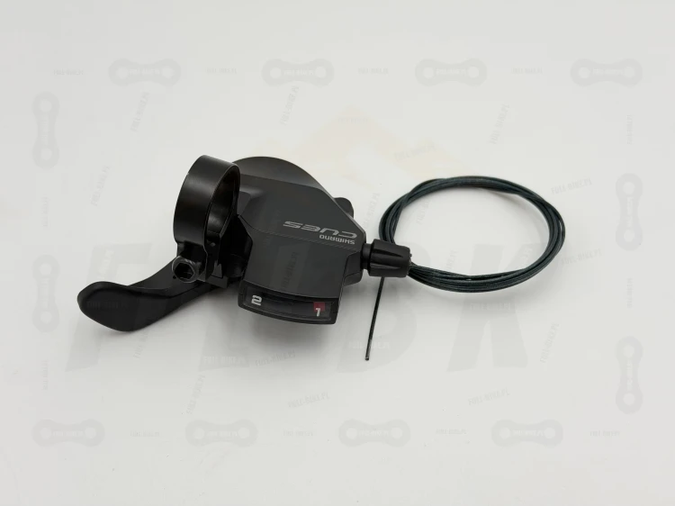 Manetka Shimano Cues SL-U4000-L 2S główne zdjęcie manetki, widok na model Cues oraz wyświetlacz z trybami zmiany biegów