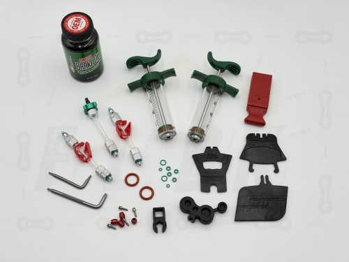 Zestaw Do Odpowietrzania Hamulca Sram Mineral Pro V3 widok na wszystkie elementy zestawu Sram