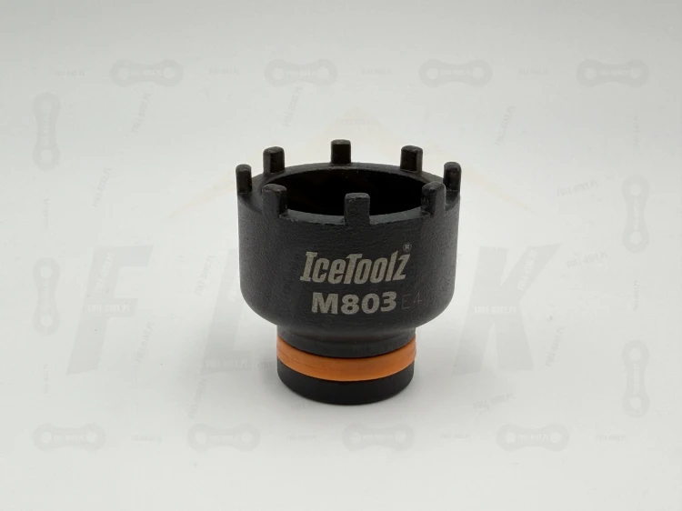 Klucz Do Demontażu Zębatki Bosch / Yamaha / Broze widok na klucz z logiem producenta IceToolz oraz model M803