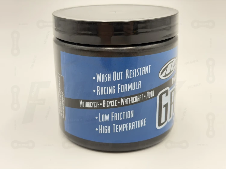 Smar Maxima WaterProof Grease Niebieski 454G zdjęcie przedstawia informacje o producie znajdujące się na opakowaniu