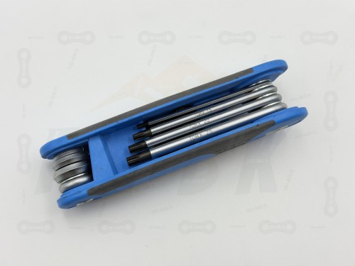 Unior Multitool na zdjęciu widać wszystkie klucze torx