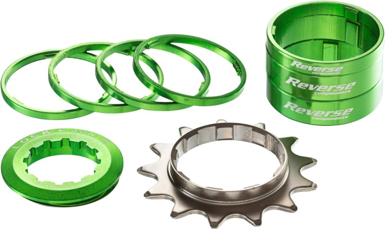 Redukcje Single Speed Reverse HG Kit w kolorze zielonym, widok z góry